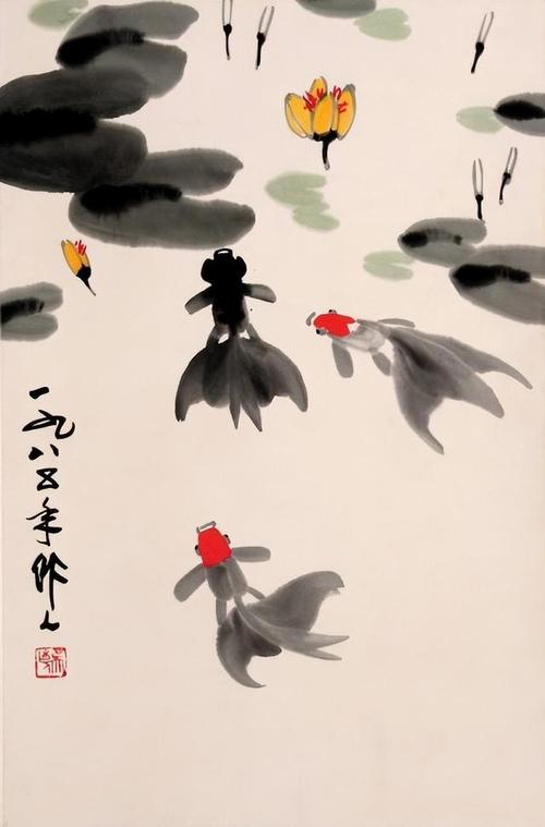 形神兼备，中西融合（吴作人画的瘦金鱼是什么品种）