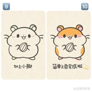 大圆圈+黑点点超可爱！（画一只可爱的小仓鼠）