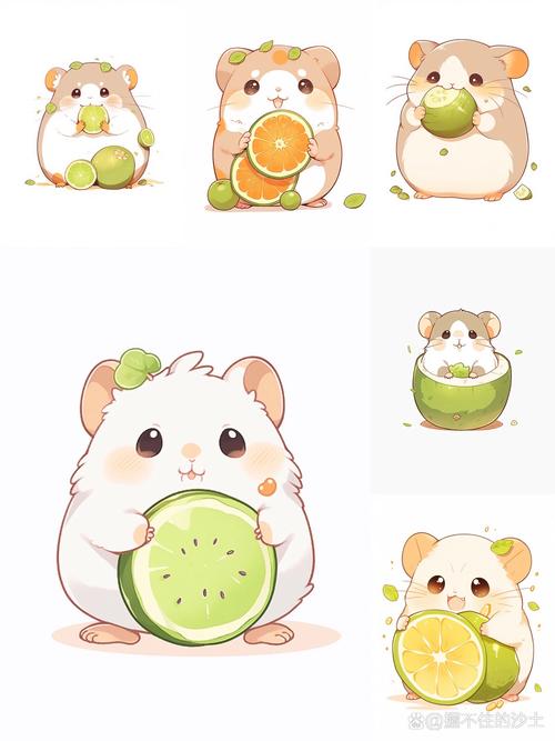 Gottehamham小仓鼠插画治愈萌萌哒（可爱卡通小仓鼠图片）