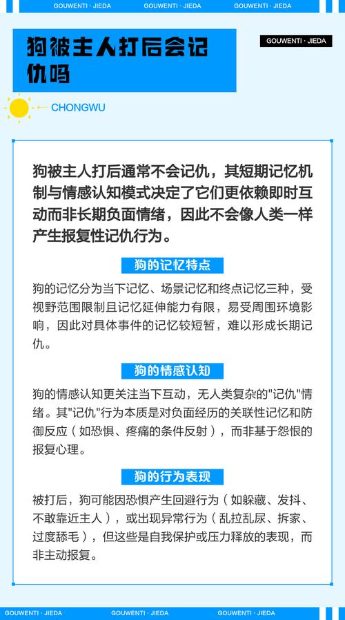 狗狗被打会记恨主人吗？（狗狗被打后会记恨主人吗）