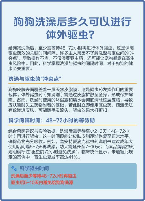 狗狗洗澡后多久才能驱虫？（狗狗洗完澡后体外驱虫还有用吗）