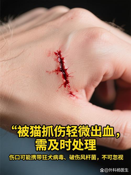 猫抓伤别大意,清洗消毒打疫苗!(手不小心被猫抓破了) 猫抓伤别大意,清洗消毒打疫苗!(手不小心被猫抓破了)