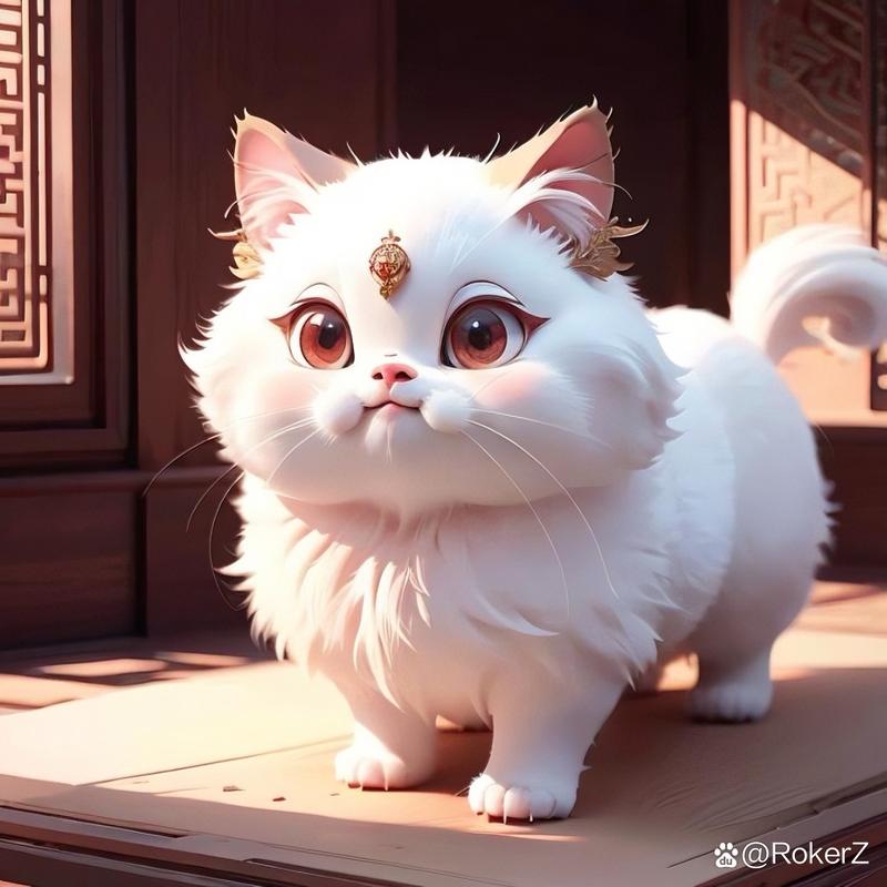 优雅高贵,慵懒美食家(异瞳波斯猫q版图片) 优雅高贵,慵懒美食家(异瞳波斯猫q版图片)