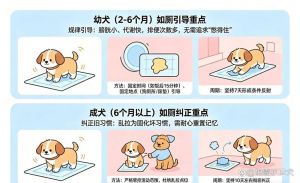 狗狗定点小便，耐心引导是关键（怎么教小狗定点小便）