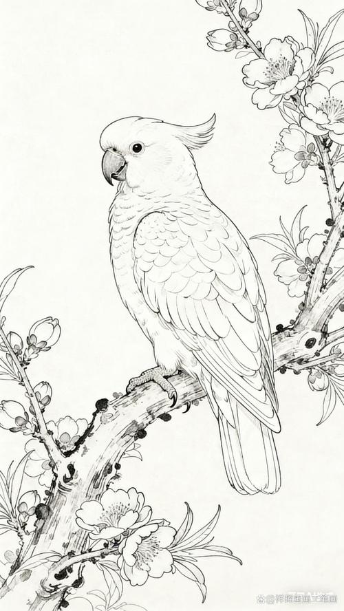 线条勾勒自然之美(白描工笔花鸟画图片大全) 线条勾勒自然之美(白描工笔花鸟画图片大全)