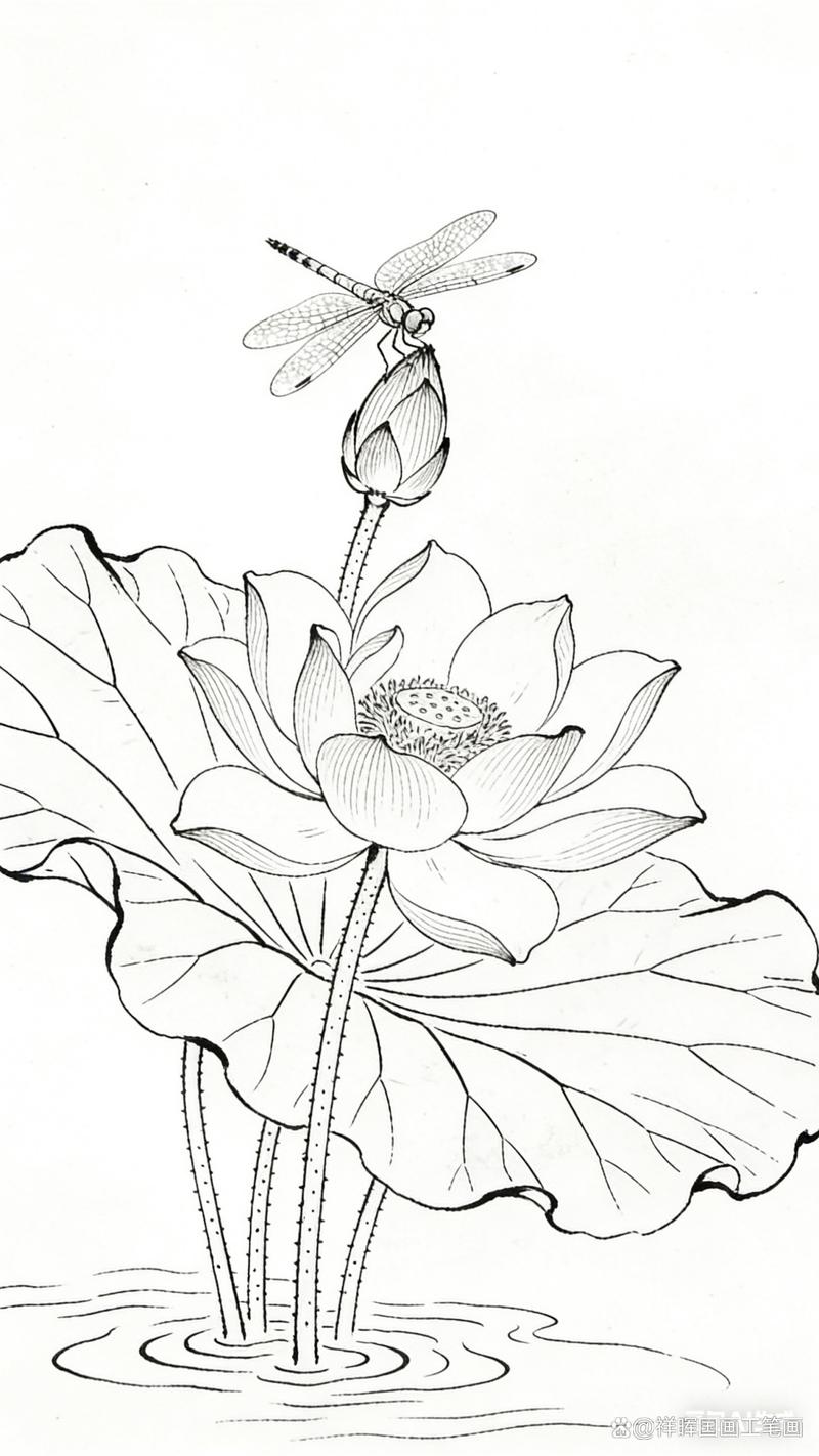 线条勾勒自然之美(白描工笔花鸟画图片大全) 线条勾勒自然之美(白描工笔花鸟画图片大全)