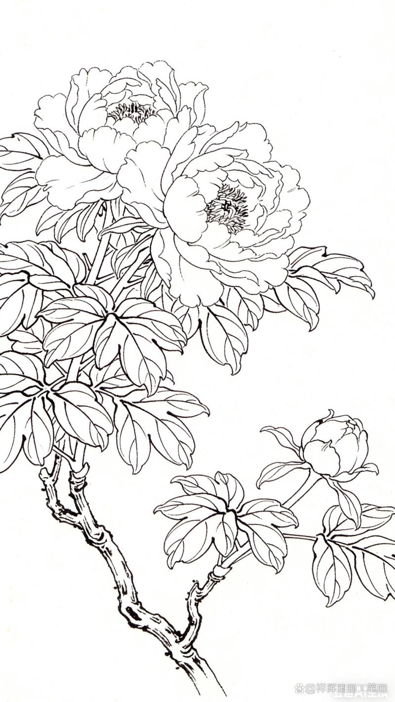 工笔花鸟高清白描,细腻自然之美(工笔花鸟白描高清大图) 工笔花鸟高清白描,细腻自然之美(工笔花鸟白描高清大图)