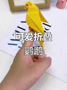 立体纸模鹦鹉图解，轻松学会折逼真鹦鹉（鹦鹉立体手工纸模图纸）